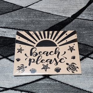 BEACH PLEASE WOVEN YELLOW FRINGE TURKISH COTTON BEACH TOWEL